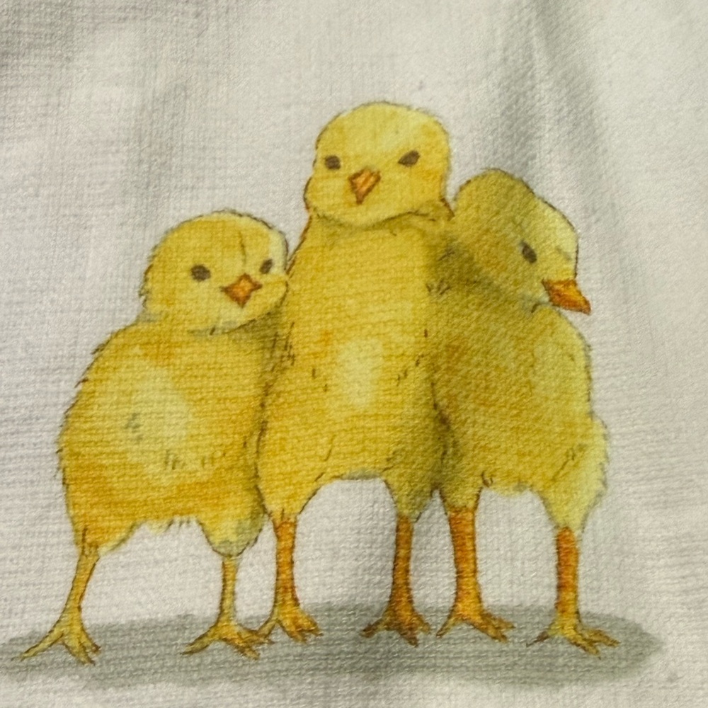 Rae Dunn Kitchen Towels - set of 3 - PEEP 🐥 with baby chicks design NWT - Picture 6 of 6